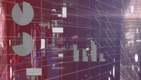 animación del procesamiento de datos en todo el mundo