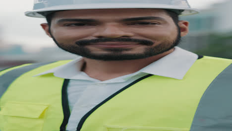 retrato de un trabajador de la construcción