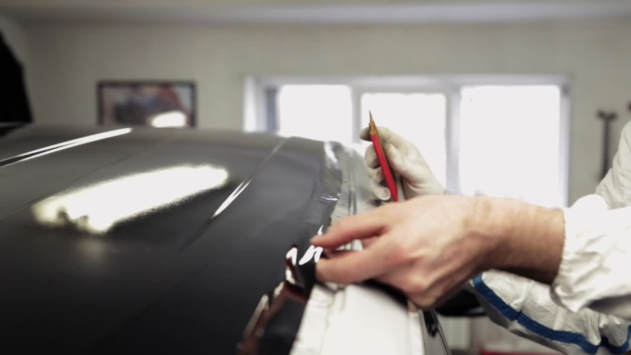 Applying Vinyl Wrap to a Car Roof