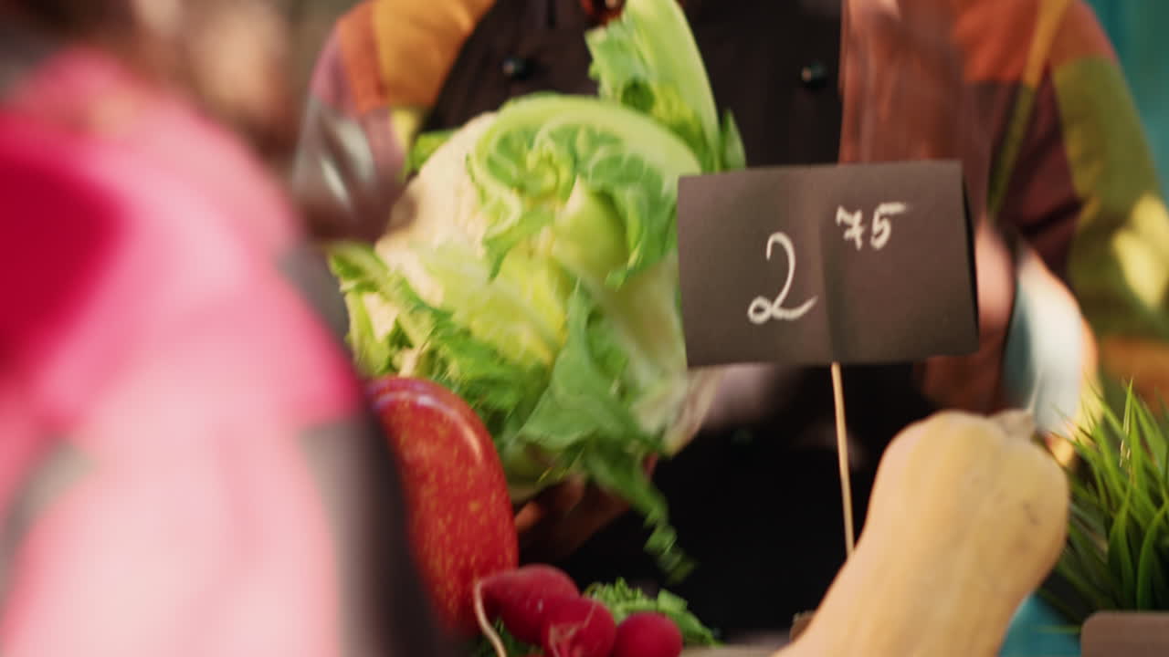 Fresh produce at a farmers market