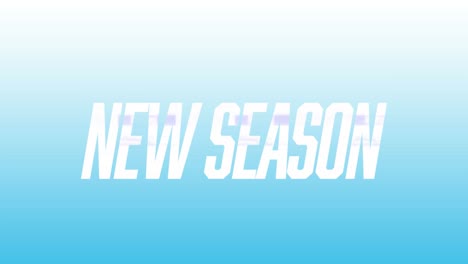 animation of new season text banner against purple gradient background