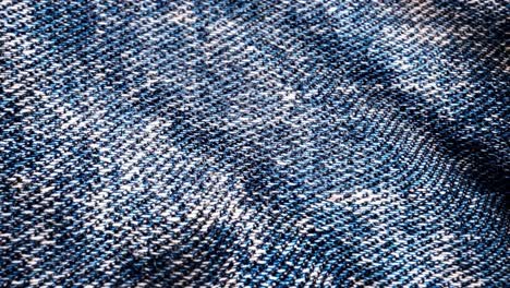 close up of blue denim fabric