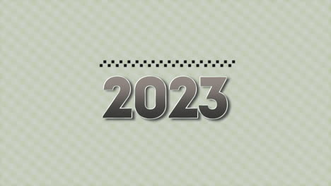 數學方塊在綠色梯度上的 2023 數字