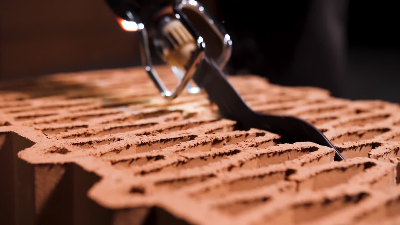 herramienta de corte de ladrillo con llama