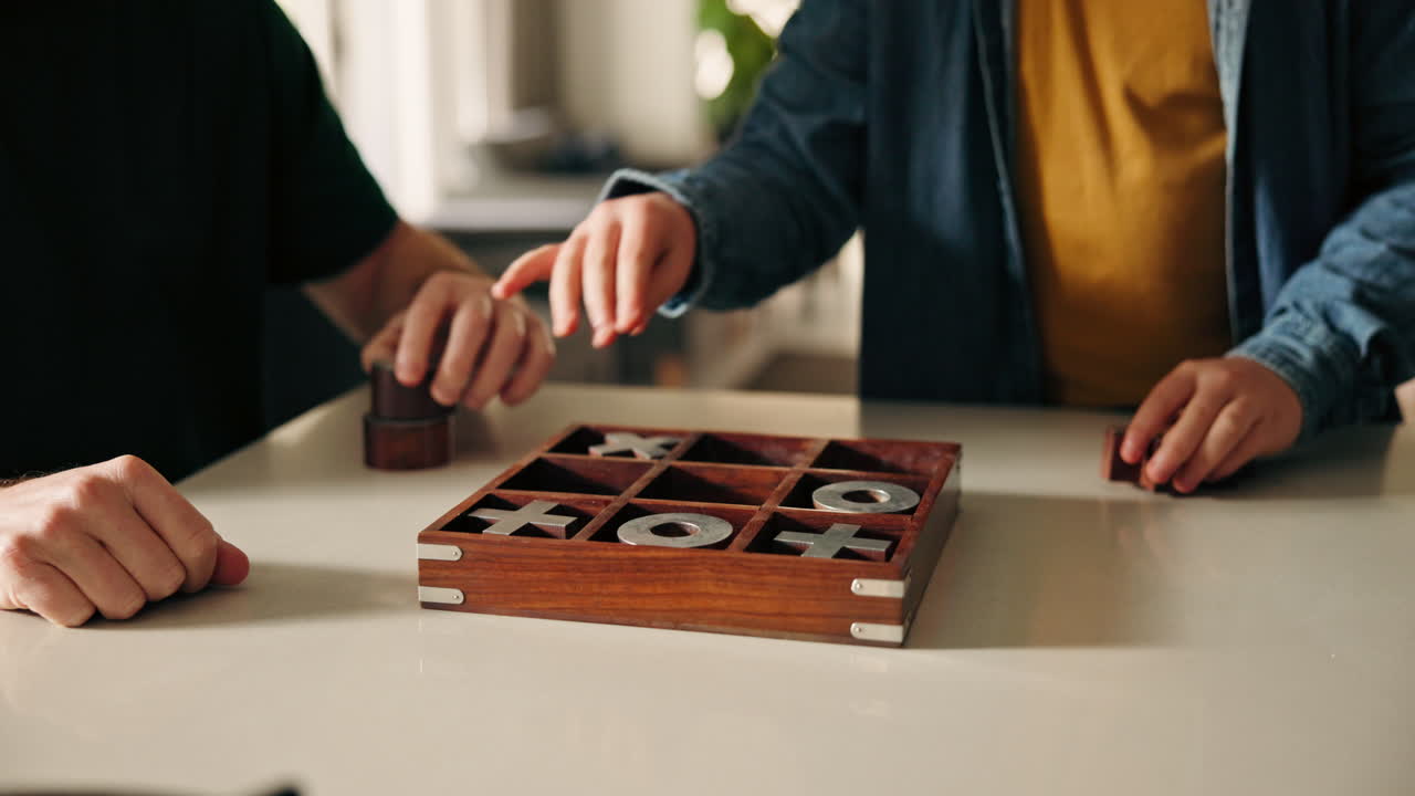 People playing tic-tac-toe