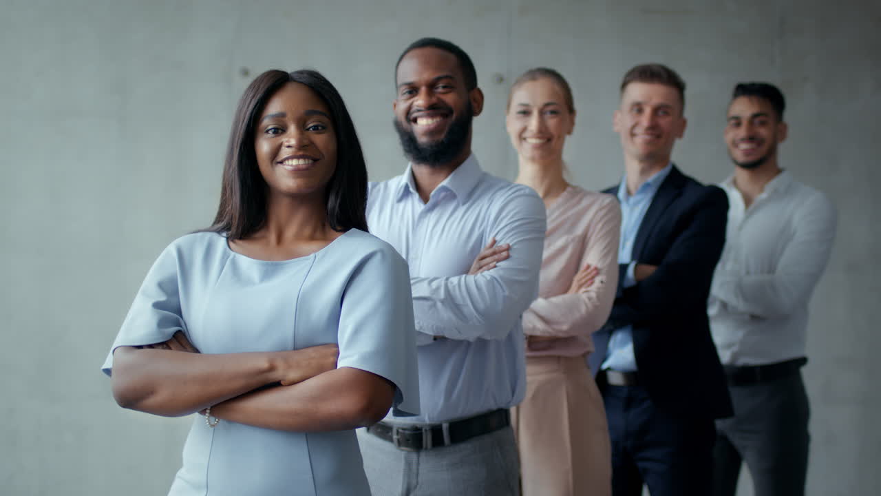 retrato de un equipo de negocios diverso