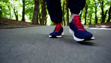 person running in a park
