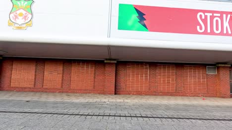 view of stadium facade and signage