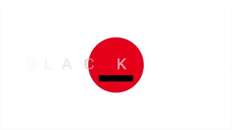 texto moderno de viernes negro con círculo rojo en gradiente blanco