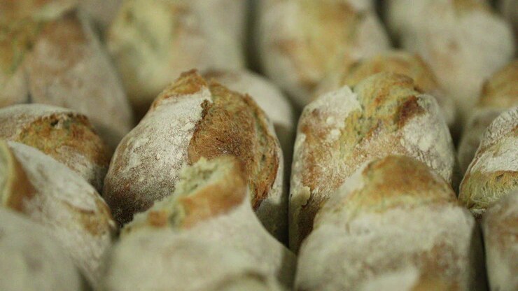 Freshly Baked Sourdough Bread With Crusty Texture