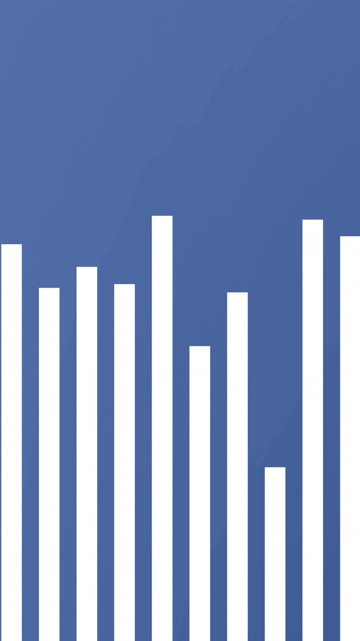 Animation of statistics and financial data processing over blue background
