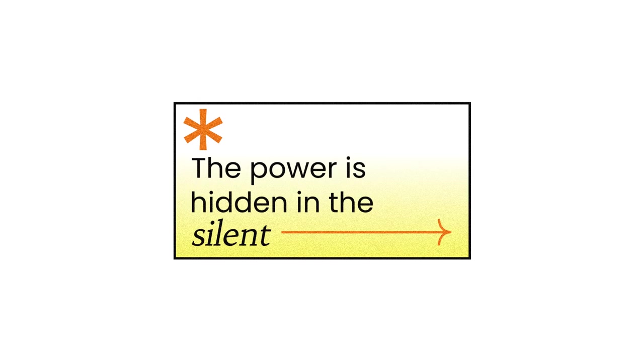 Minimalist Animation of an Inspirational Quote about Silent Power