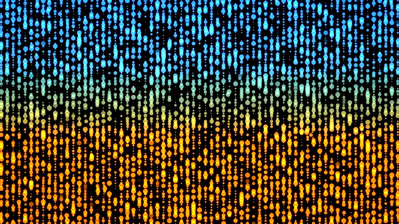 abstracto luces brillantes movimiento bucle de fondo naranja azul