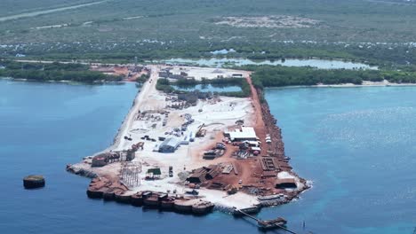 building site of the new cruise ship port in pedernales called port cabo rojo in the dominican republic