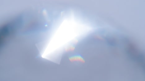 sun flare inside a diamond