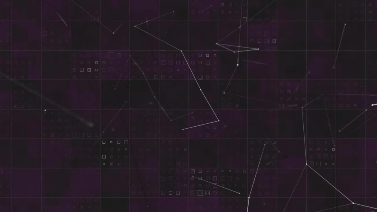 Animation of shapes moving over squares