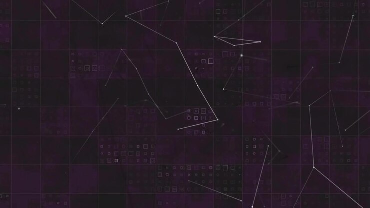 Animation of shapes moving over squares