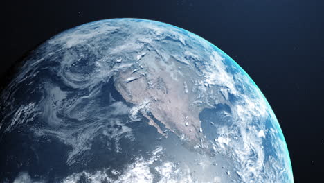 animation of earth in space 4k