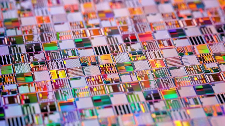 Silicon semiconductor wafer close-up. In electronics, a wafer also called a slice or substrate is a thin slice of semiconductor, a crystalline silicon, used for the fabrication of integrated circuits