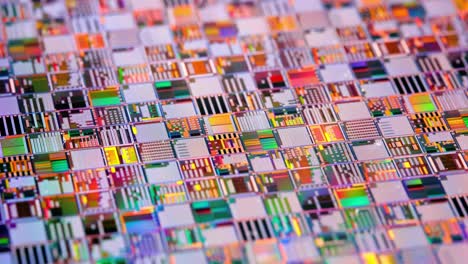 silicon semiconductor wafer close-up. in electronics, a wafer also called a slice or substrate is a thin slice of semiconductor, a crystalline silicon, used for the fabrication of integrated circuits