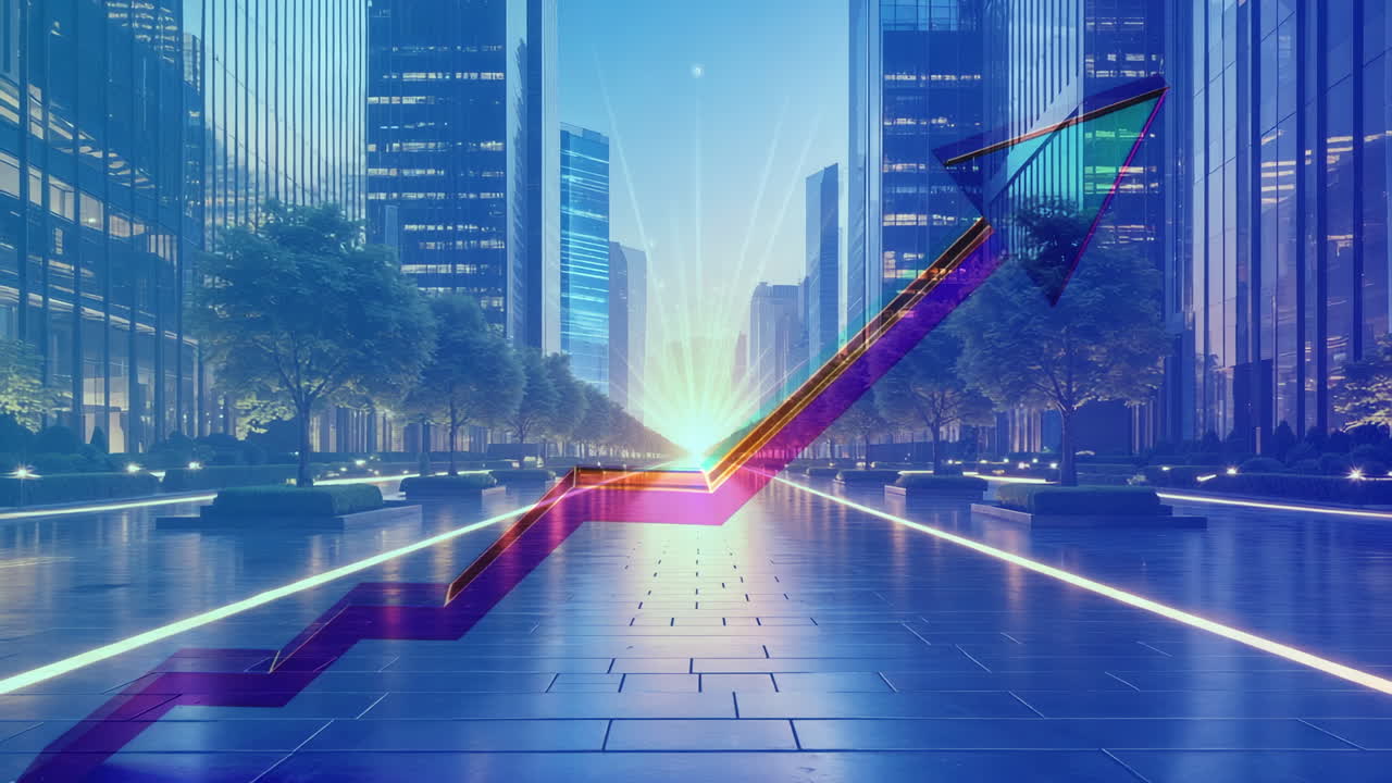 Upward Trend in Modern City Business and Growth