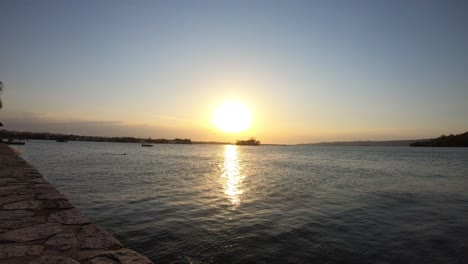 Sunset-in-Flores-Peten-in-Guatemala