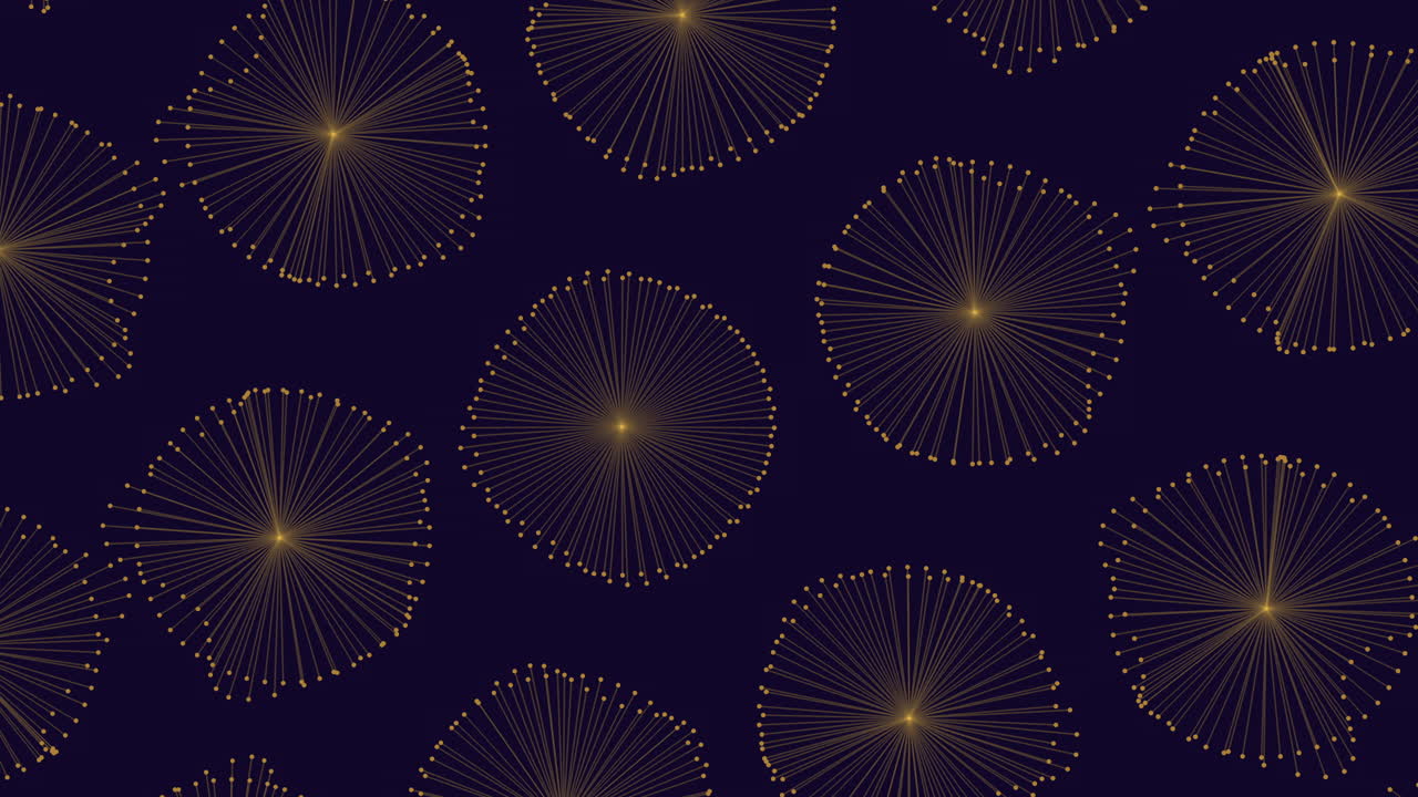 elegantes líneas doradas en un delicado patrón circular sobre un fondo azul oscuro