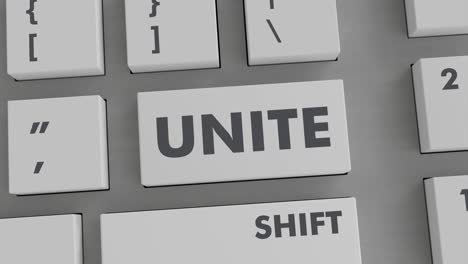 UNITE BUTTON PRESSING ON KEYBOARD
