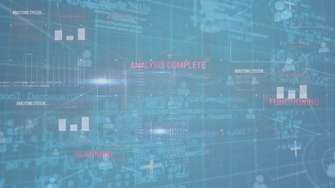 Animation of statistics and data processing over network of connections