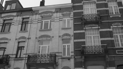 low angle shot of historic architecture style in the city of brussels, belgium_4k