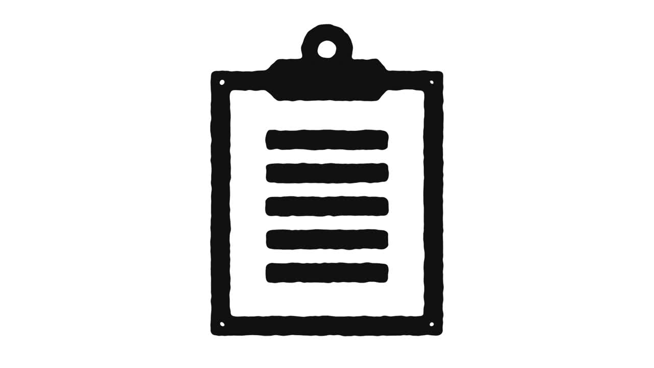 Medical Report Icon Animation Footage & Alpha Channel