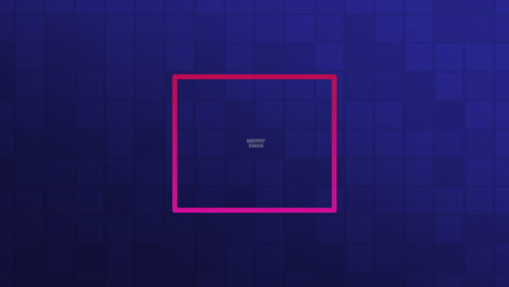 merry xmas on blue squares gradient