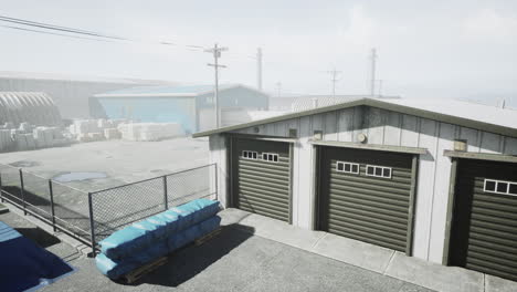 zona industrial con edificios de almacenamiento