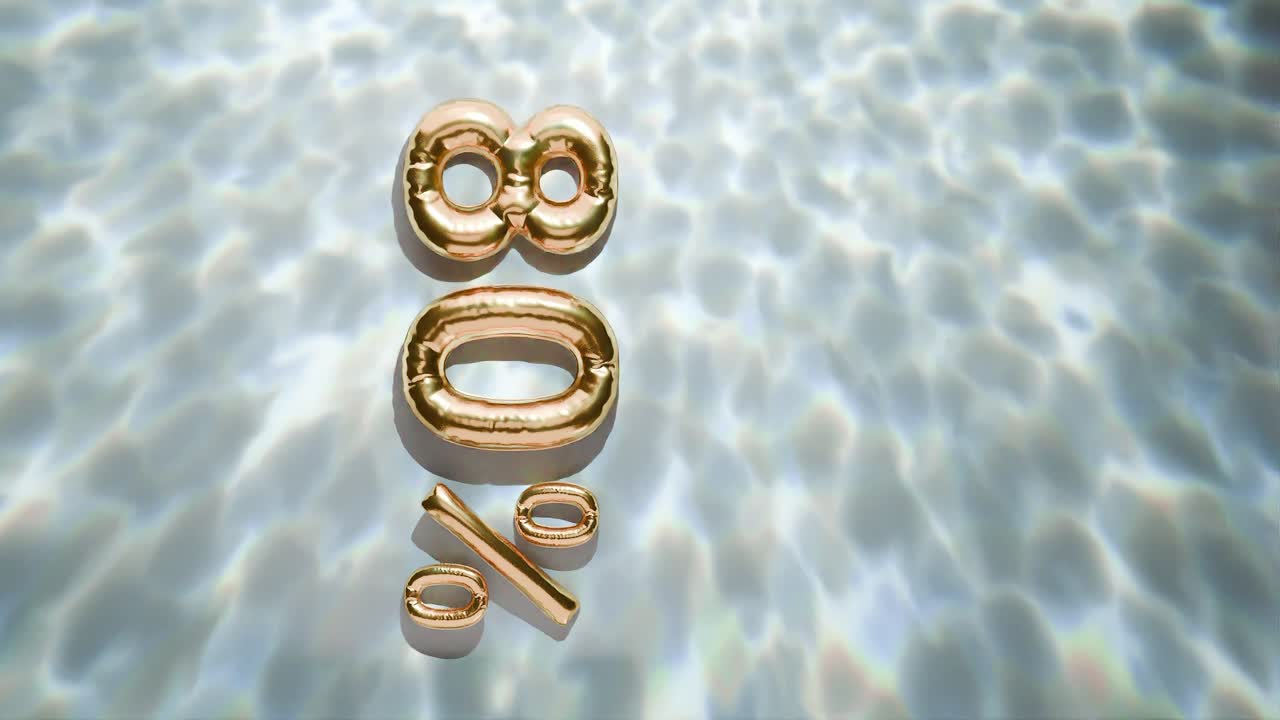 물 위에 떠있는 황금색 80%의 물결은 색 바탕에 수직으로 나타납니다.