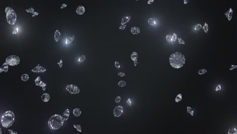 diamonds falling slowly, beautiful background - loop