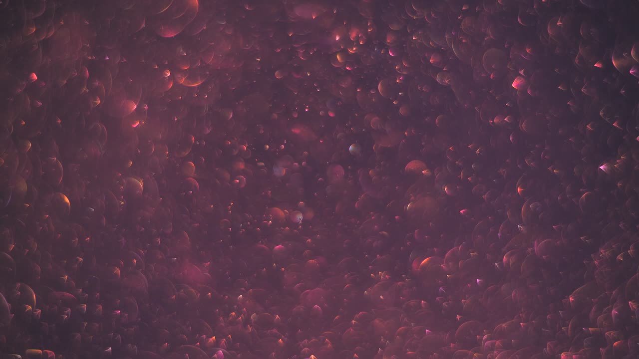 fondo rosa abstracto con movimiento caótico de burbujas. rotación de bolas, movimiento browniano molecular abstracto. caída hacia abajo.