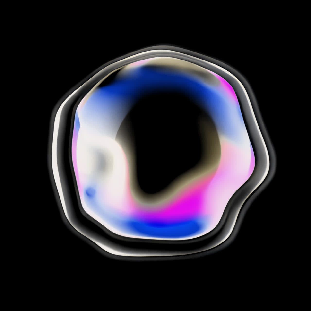 Abstract colorful orb design animation isolated asset, transparent 4K video, alpha channel, ProRes