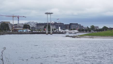 la vista estática de la ciudad de hamar en noruega
