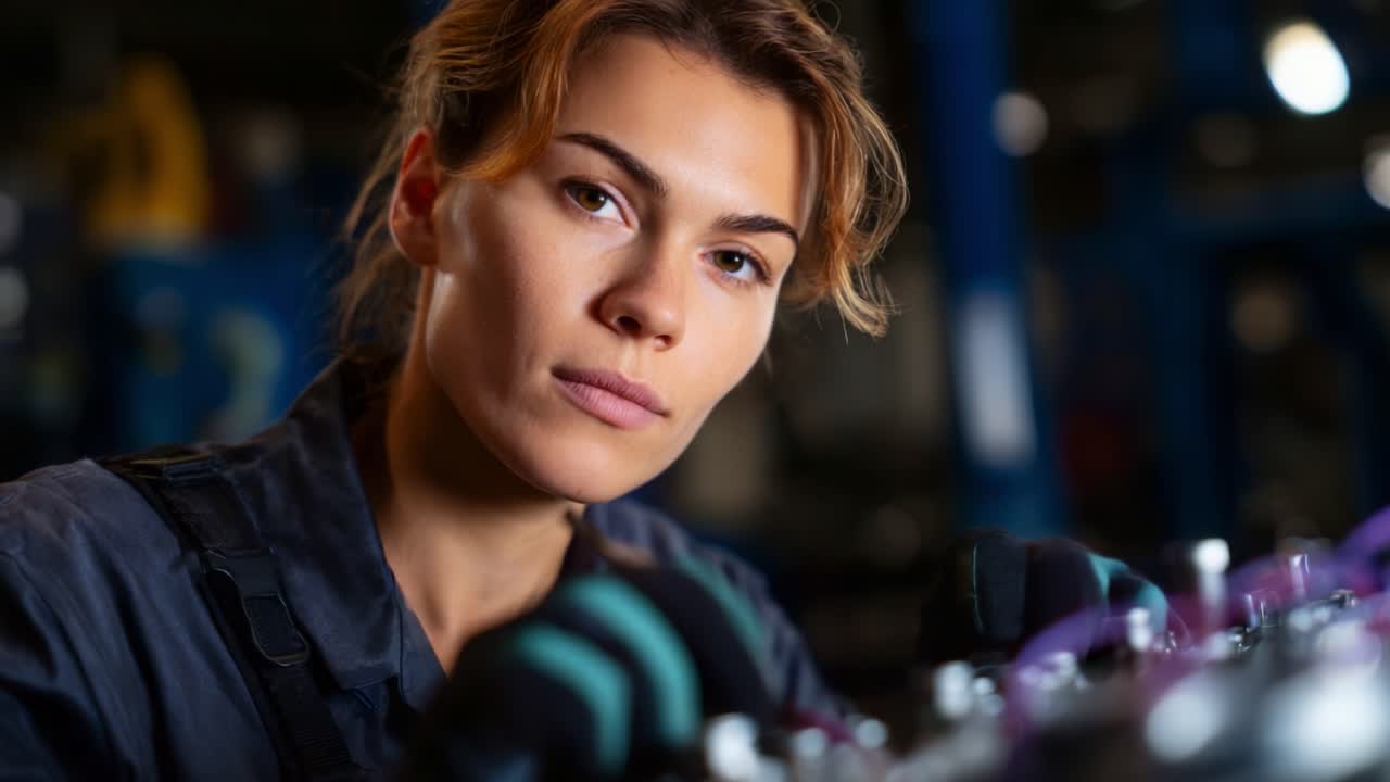 Tecnico specializzato che lavora su apparecchiature con precisione e competenza, mettendo in mostra le proprie capacità in un ambiente industriale moderno, migliorando l'efficienza e le prestazioni del team