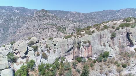 aerial pull back shot at and the urique canyon in divisadero, copper canyon region, chihuahua