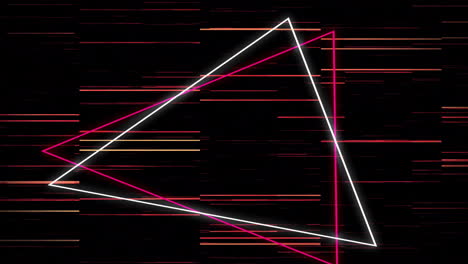 animation of triangles and shapes moving on black background