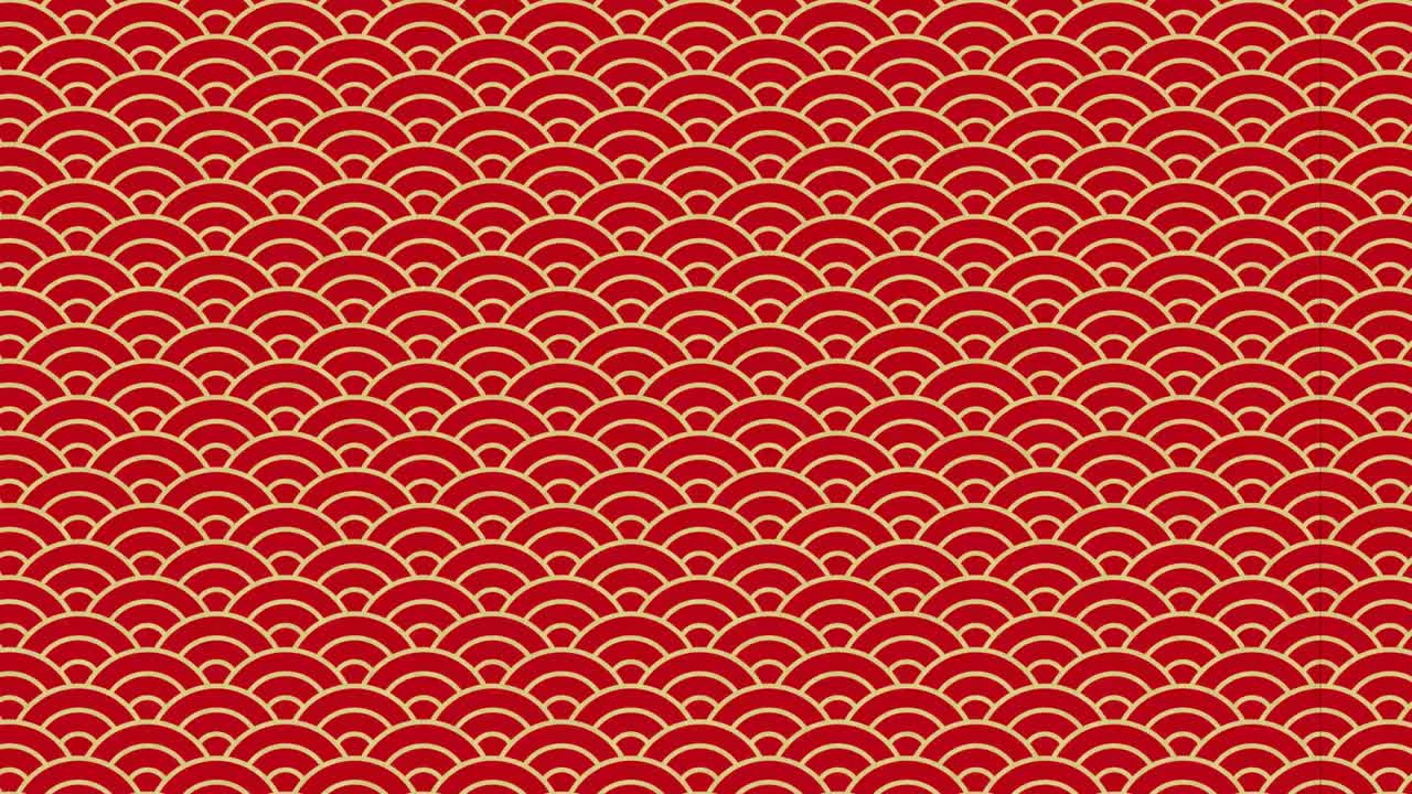Traditional Japanese red texture. Chinese Seas Loop Pattern. | Premium ...