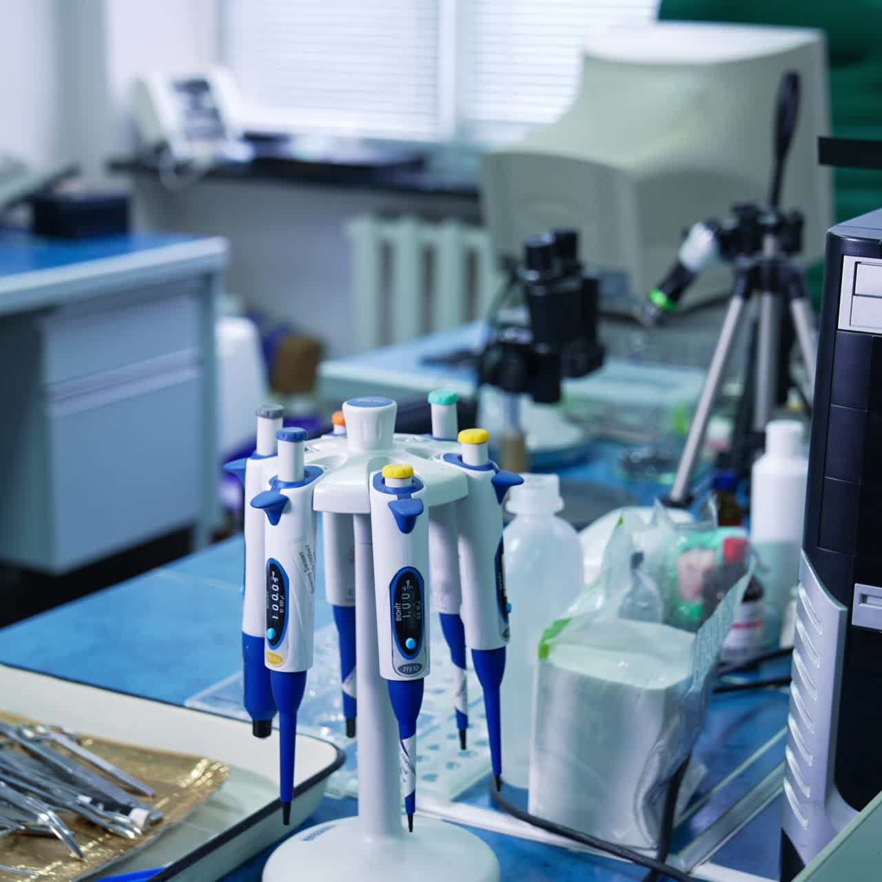 Medical laboratory equipment. Pharmacy medicine supplies