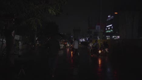 man walking in rain with umbrella 4k miyapur hyderabad, india