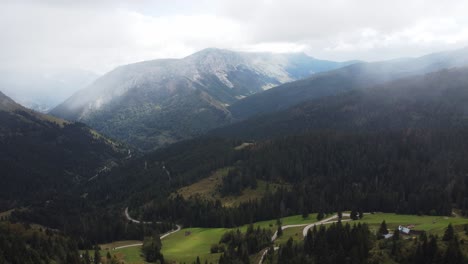 Aerial-View-of-Imposing-Mountain-and-Stunning-Valley