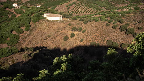 Zeitraffer-Der-Schatten-Enthüllt-Die-Hügel-Von-Malaga,-Schöner-Sonniger-Tag-In-Südspanien