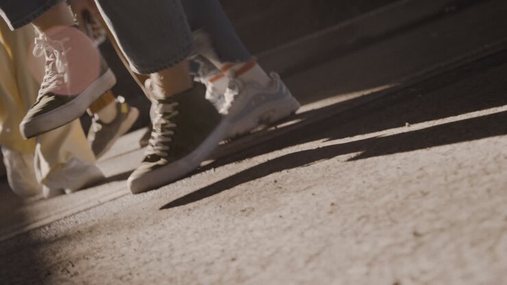 Sneakers of dancers