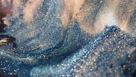Shimmering Blue and Silver Glitter Abstract Background