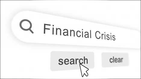 financial crisis - search word concept.