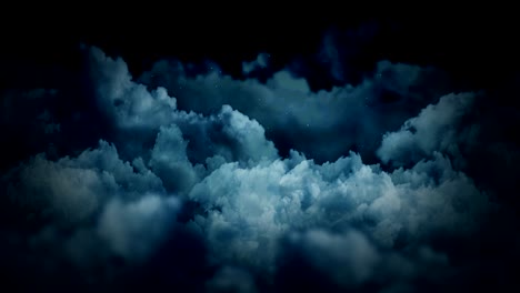 paisaje de fantasía en cielo nublado, animación de humo blanco, fondo en bucle,